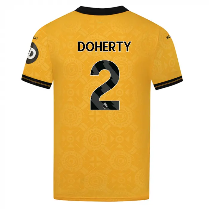 Wolverhampton Wanderers Shop | 2025-26 Wolves Pro Home Shirt – Adult DOHERTY 2 Wolverhampton Wanderers Merchandise